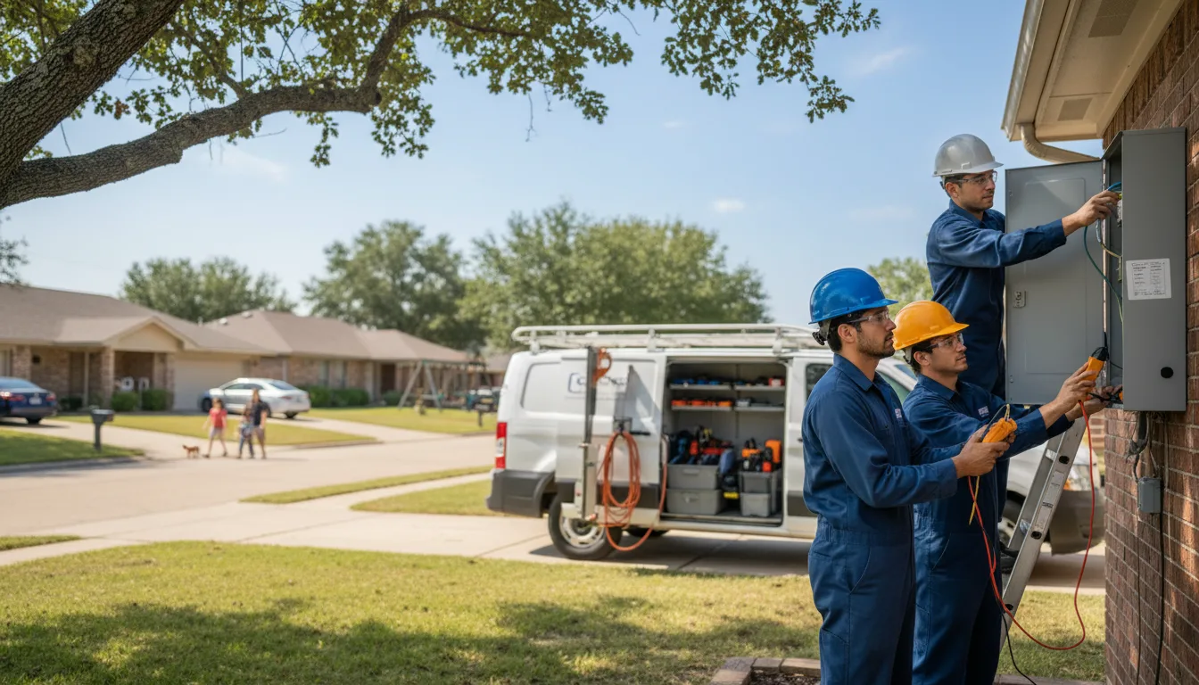 Certified electrician providing emergency electrical services in Nevada, TX